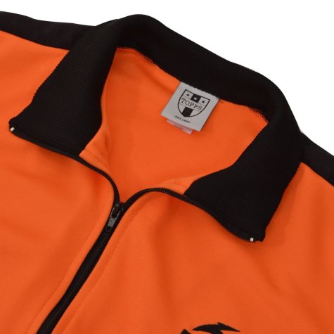 BUKTA Heritage Track Top Orange with Black Panels/Cuffs/W'B