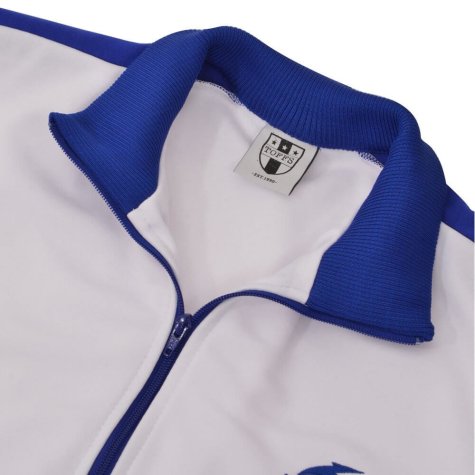 BUKTA Heritage Track Top White with Royal Panels/Cuffs/W'Ba