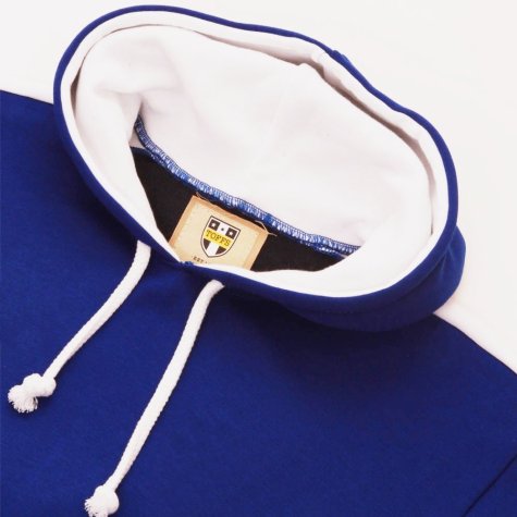 Toffs Retro Royal Hoodie - White Sleeve Panels