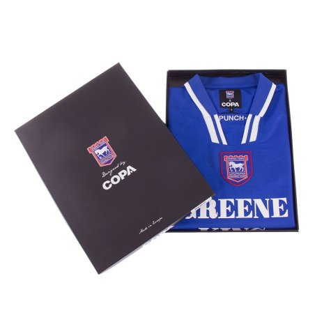 Ipswich Town FC 1997 - 99 Short Sleeve Retro Football Shirt (Magilton 7)