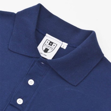 Toffs Retro Polo Shirt - Navy with White Cuffs