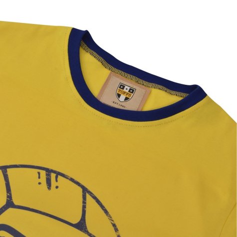 TOFFS Football T-Shirt - Yellow/Royal Ringer