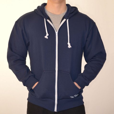 Toffs Retro Navy Zipped Hoodie