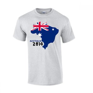 Australia 2014 Country Flag T-shirt (grey)