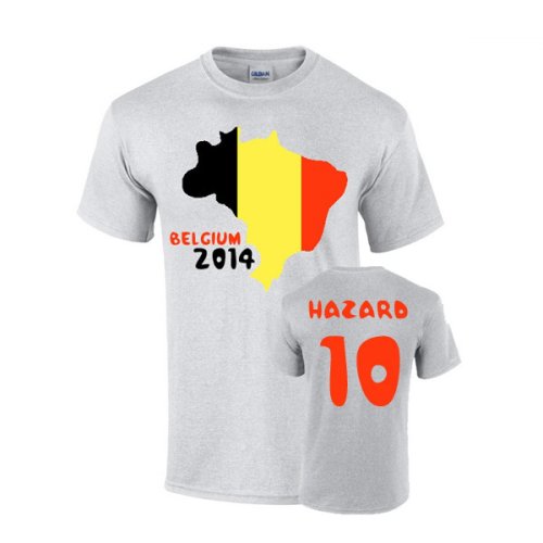 Belgium 2014 Country Flag T-shirt (hazard 10)