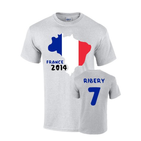 France 2014 Country Flag T-shirt (ribery 7)