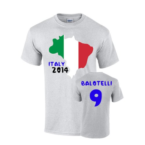 Italy 2014 Country Flag T-shirt (balotelli 9)