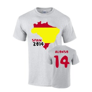 Spain 2014 Country Flag T-shirt (alonso 14)