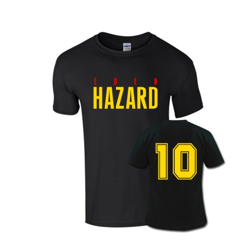 Eden Hazard Front Name T-shirt (black)