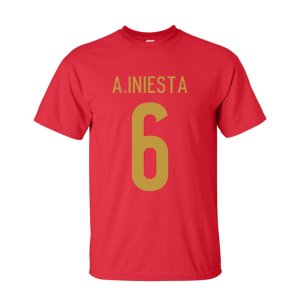 Andres Iniesta Spain Hero T-shirt (red) Andres Iniesta Spain Hero T-shirt (red)