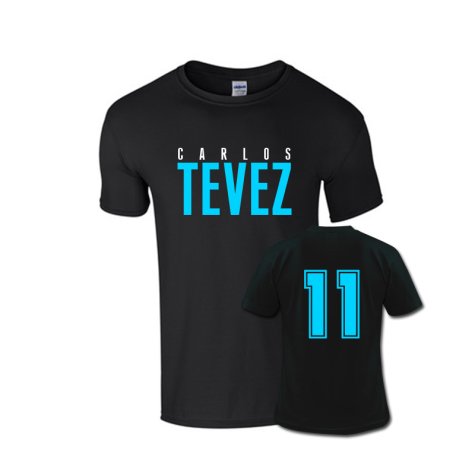 Carlos Tevez Front Name T-shirt (black)