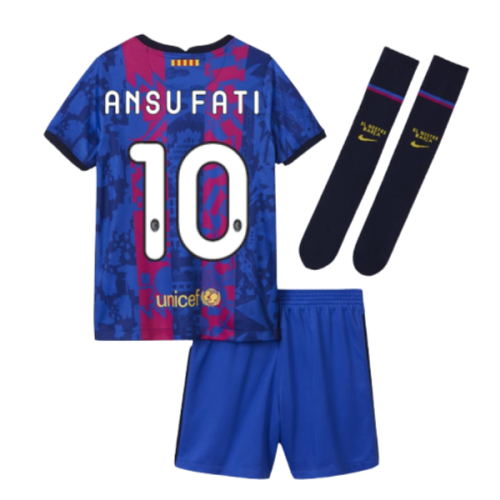 2021-2022 Barcelona Third Mini Kit (ANSU FATI 10)