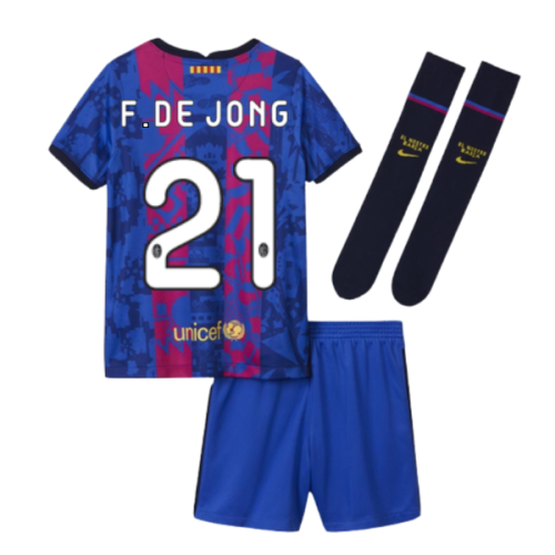 2021-2022 Barcelona Third Mini Kit (F.DE JONG 21)