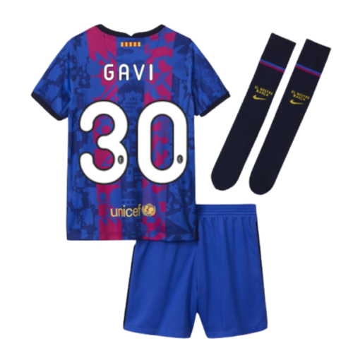 2021-2022 Barcelona Third Mini Kit (Gavi 30)