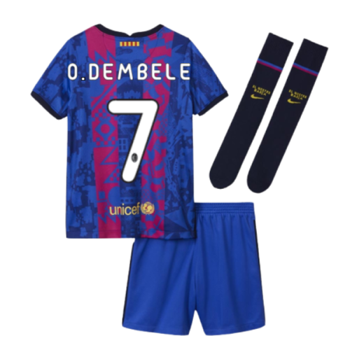 2021-2022 Barcelona Third Mini Kit (O.DEMBELE 7)