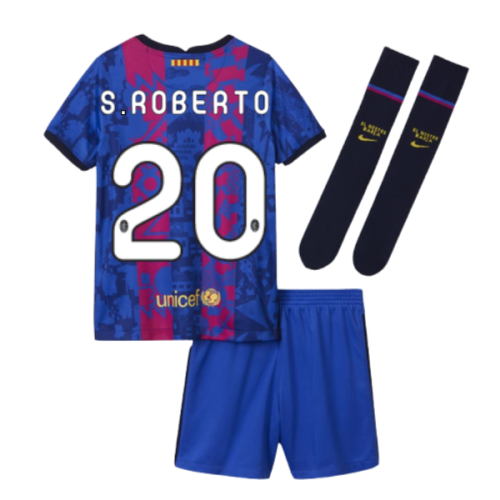 2021-2022 Barcelona Third Mini Kit (S.ROBERTO 20)