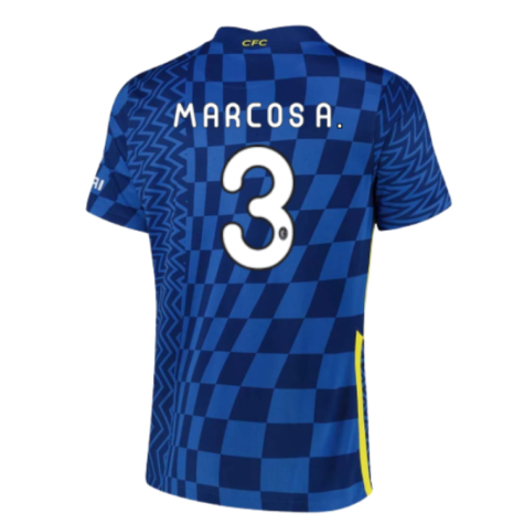 2021-2022 Chelsea Home Shirt (MARCOS A. 3)