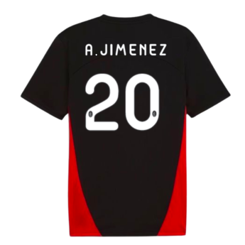 2024-2025 AC Milan Training Shirt (Black) (A.Jimenez 20)