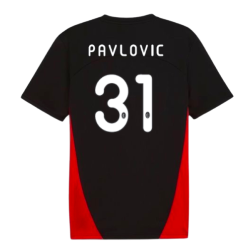 2024-2025 AC Milan Training Shirt (Black) (Pavlovic 31)