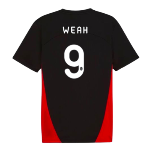 2024-2025 AC Milan Training Shirt (Black) (Weah 9)