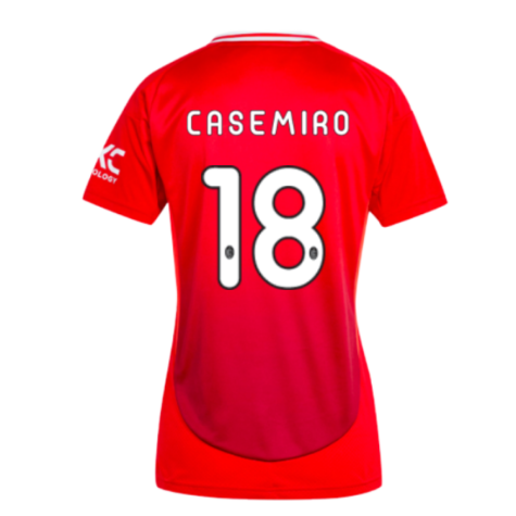 2024-2025 Man Utd Home Shirt (Womens) (Casemiro 18)