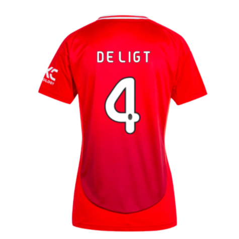 2024-2025 Man Utd Home Shirt (Womens) (De Ligt 4)