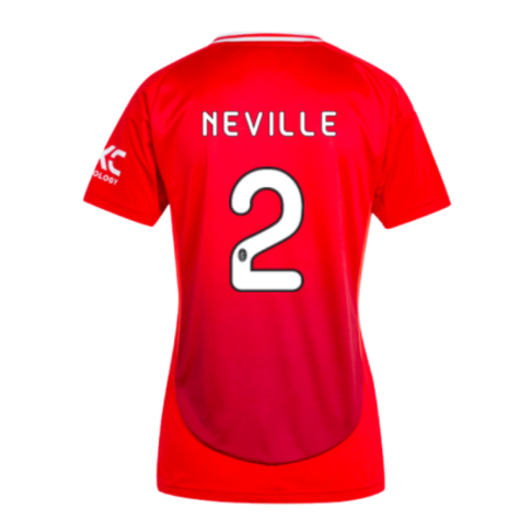 2024-2025 Man Utd Home Shirt (Womens) (Neville 2)