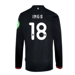 2024-2025 West Ham Long Sleeve Away Shirt (Kids) (Ings 18) 2024-2025 West Ham Long Sleeve Away Shirt (Kids) (Ings 18)