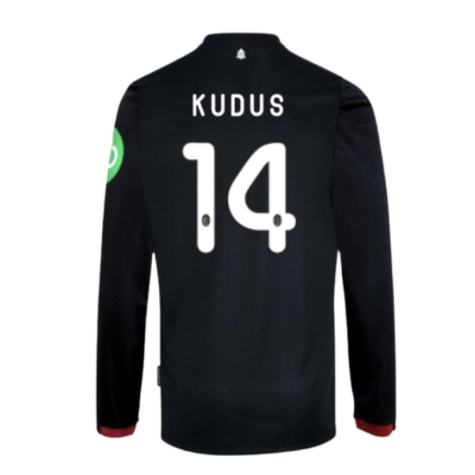2024-2025 West Ham Long Sleeve Away Shirt (Kids) (Kudus 14)