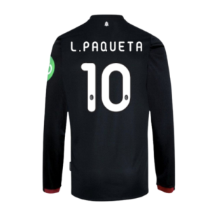 2024-2025 West Ham Long Sleeve Away Shirt (Kids) (L.Paqueta 10)
