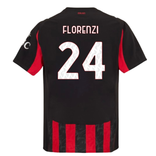 2025-2026 AC Milan Authentic Home Shirt (Florenzi 24)