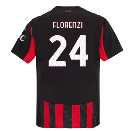 2025-2026 AC Milan Authentic Home Shirt (Florenzi 24)