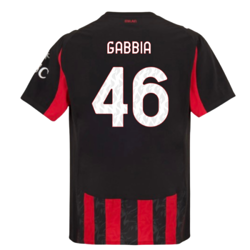 2025-2026 AC Milan Authentic Home Shirt (Gabbia 46)
