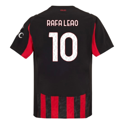 2025-2026 AC Milan Authentic Home Shirt (Rafa Leao 10)