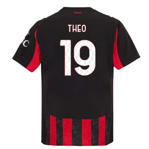 2025-2026 AC Milan Authentic Home Shirt (Theo 19)