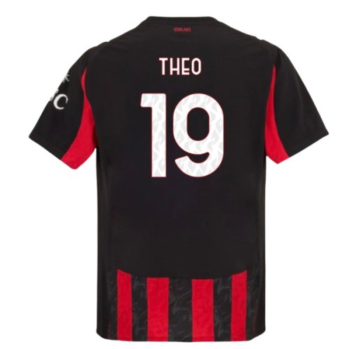 2025-2026 AC Milan Authentic Home Shirt (Theo 19)