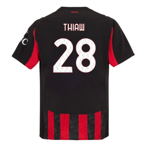 2025-2026 AC Milan Authentic Home Shirt (Thiaw 28)