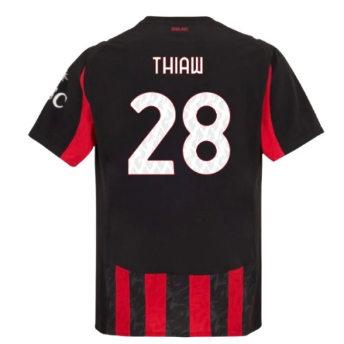 2025-2026 AC Milan Authentic Home Shirt (Thiaw 28)
