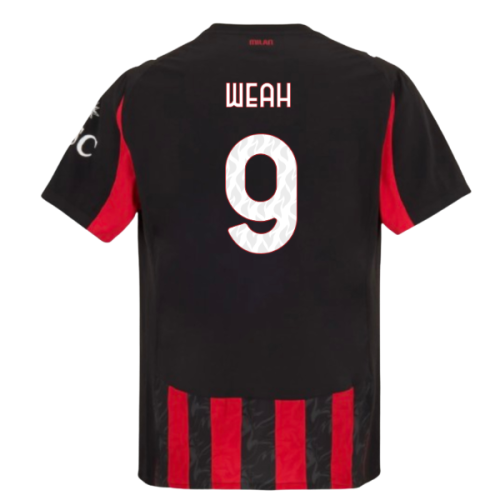 2025-2026 AC Milan Authentic Home Shirt (Weah 9)