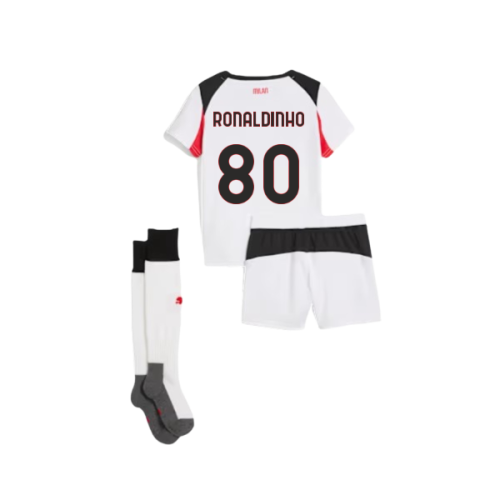 2025-2026 AC Milan Away Mini Kit (Ronaldinho 80)