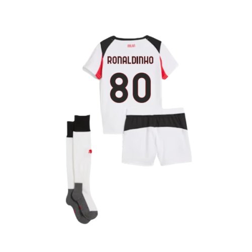 2025-2026 AC Milan Away Mini Kit (Ronaldinho 80)