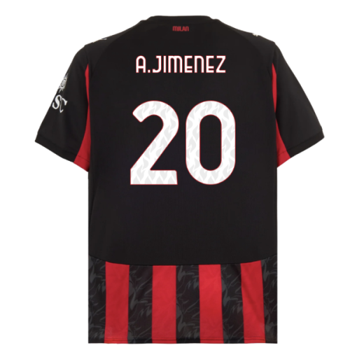 2025-2026 AC Milan Home Shirt (A.Jimenez 20)