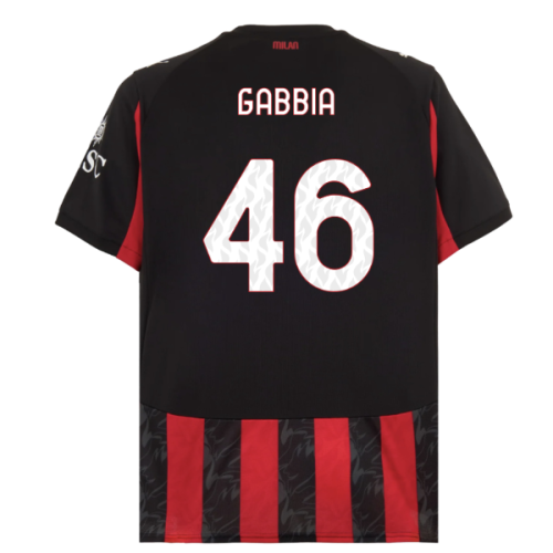 2025-2026 AC Milan Home Shirt (Gabbia 46)