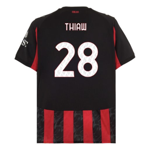 2025-2026 AC Milan Home Shirt (Thiaw 28)