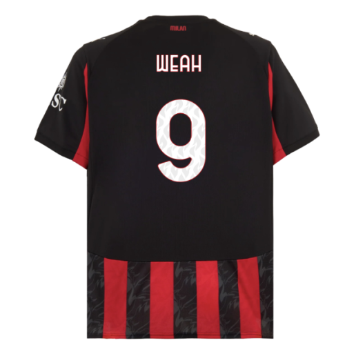 2025-2026 AC Milan Home Shirt (Weah 9)