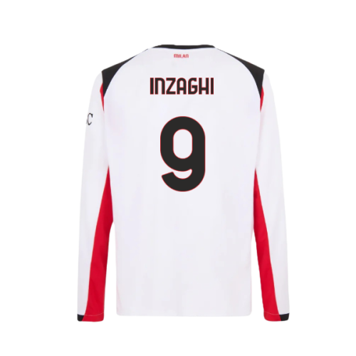 2025-2026 AC Milan Long Sleeve Away Shirt (Inzaghi 9)