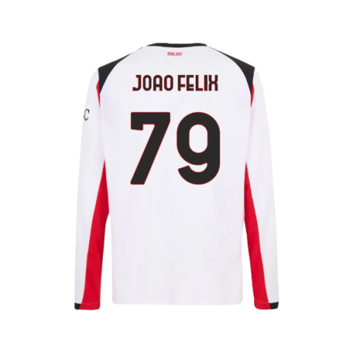 2025-2026 AC Milan Long Sleeve Away Shirt (Joao Felix 79)