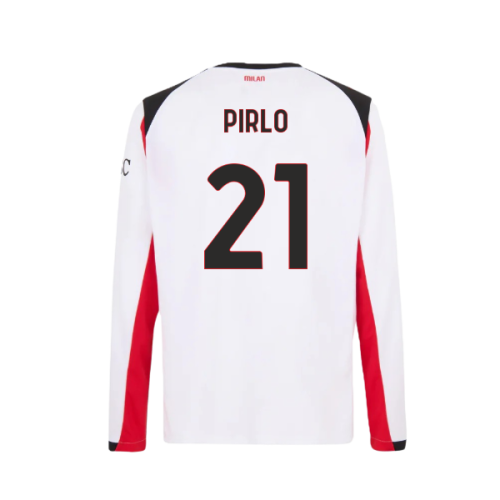 2025-2026 AC Milan Long Sleeve Away Shirt (Pirlo 21)