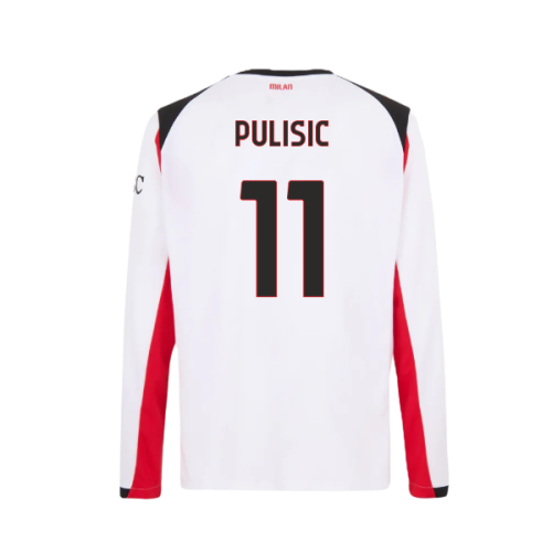 2025-2026 AC Milan Long Sleeve Away Shirt (Pulisic 11)