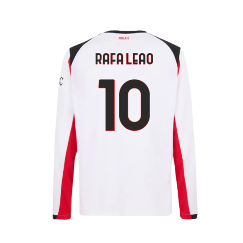 2025-2026 AC Milan Long Sleeve Away Shirt (Rafa Leao 10)